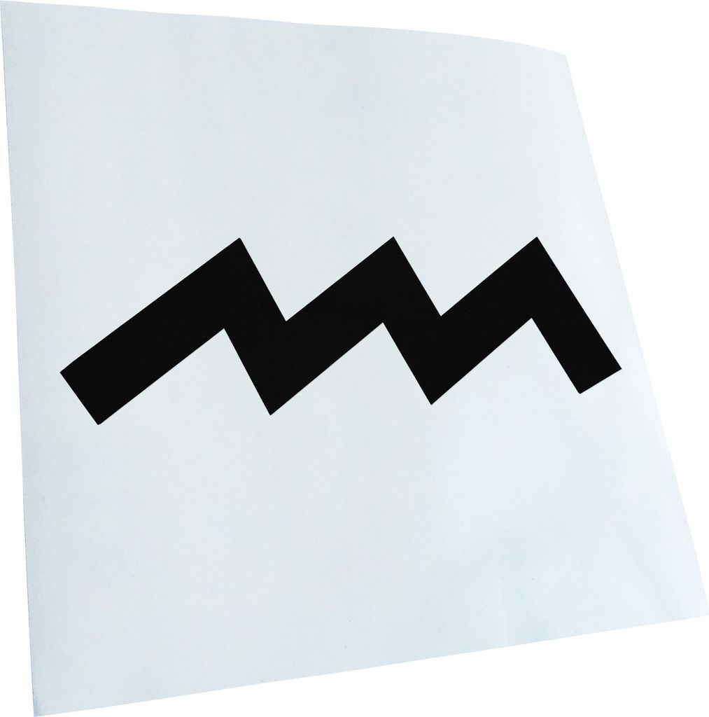 Kiwistar - Autoaufkleber - schwarz - 60 x 20 cm - Wasser Sternzeichen - Heckscheibenaufkleber - Aufkleber für Auto Kfz Fahrrad, LKW, Truck Mofa