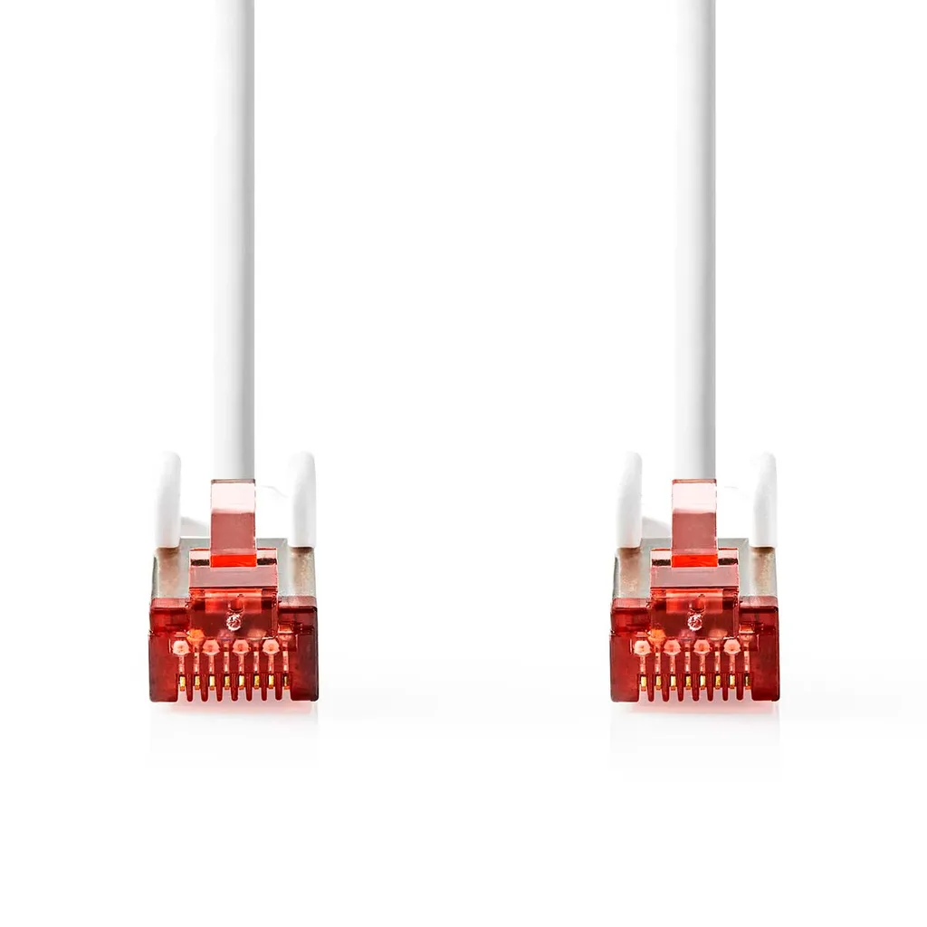 Câble Réseau Nedis CAT6 S/FTP de 30m Blanc LSZH avec Connecteurs RJ45