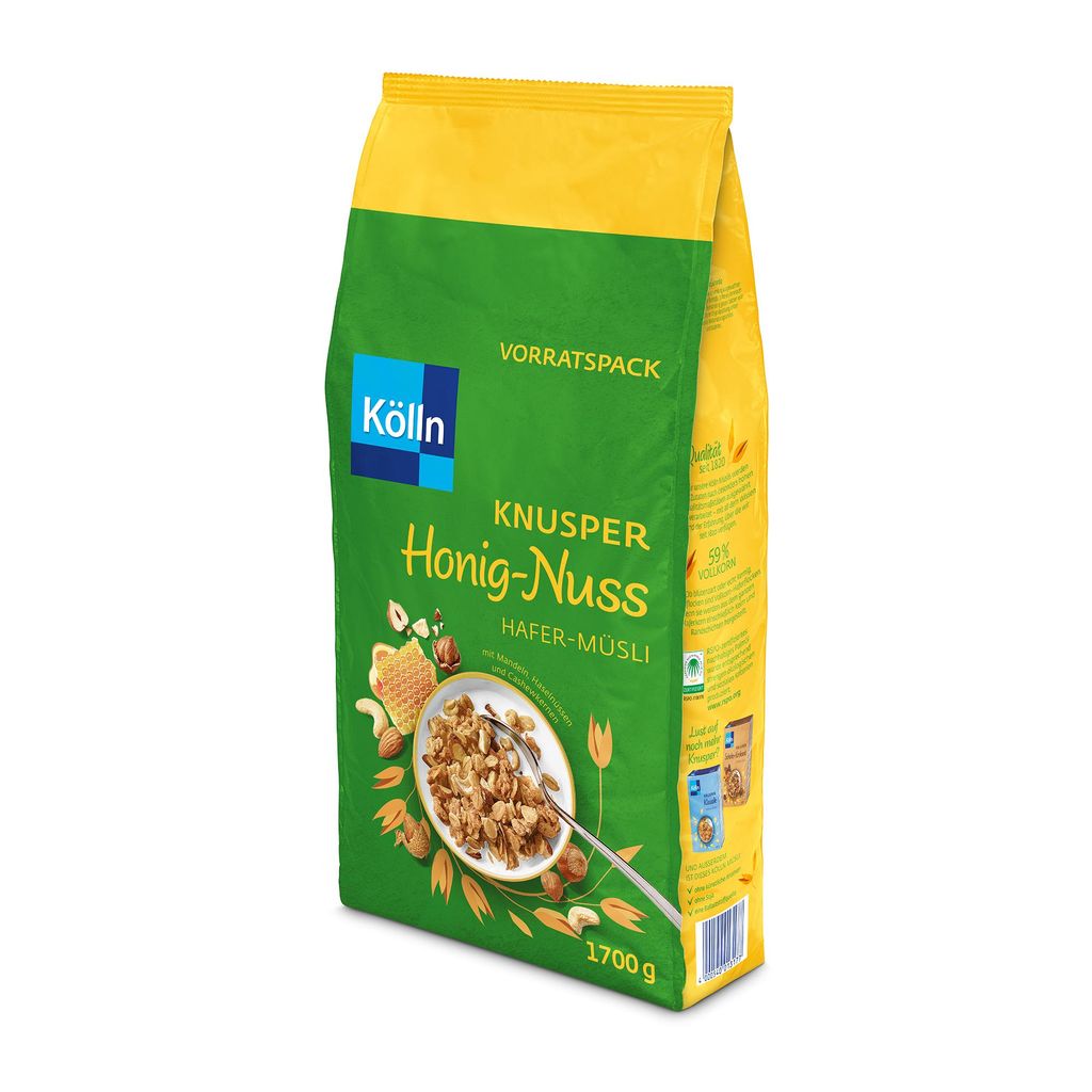 Kölln 2937303005 Knusper Honig-Nuss Müsli 1,7 kg Productafbeelding 