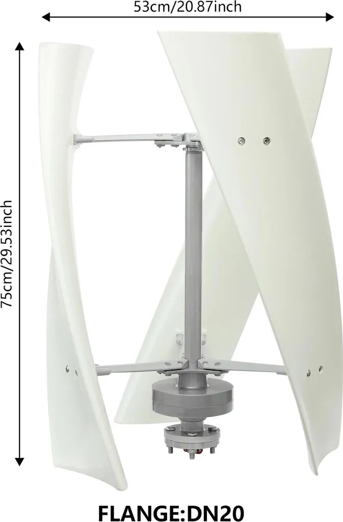 Kit éolien vertical 100W 3 pales - Générateur vent pour site isolé 12V