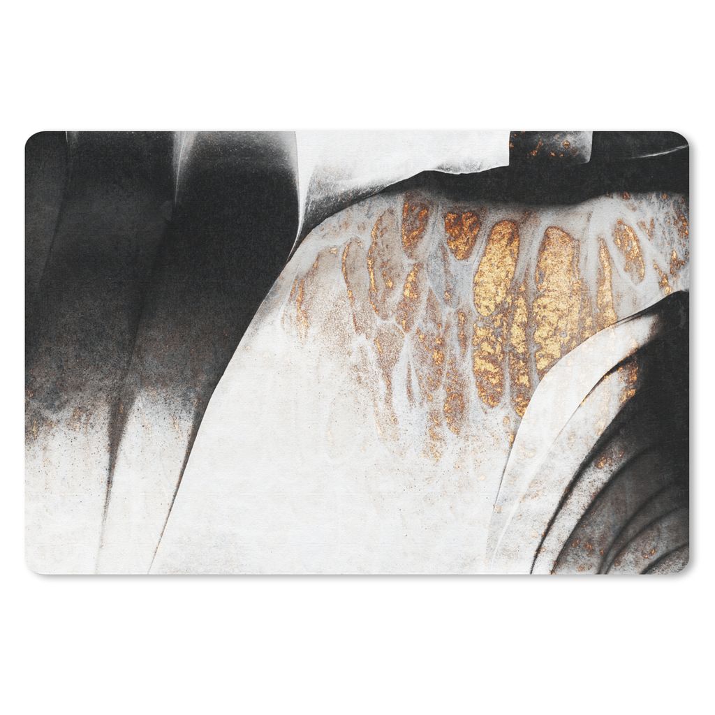 MuchoWow Schreibtischunterlage Gold - Abstrakt - Design 60x40 cm - XXL Mauspad - Großes Mauspad