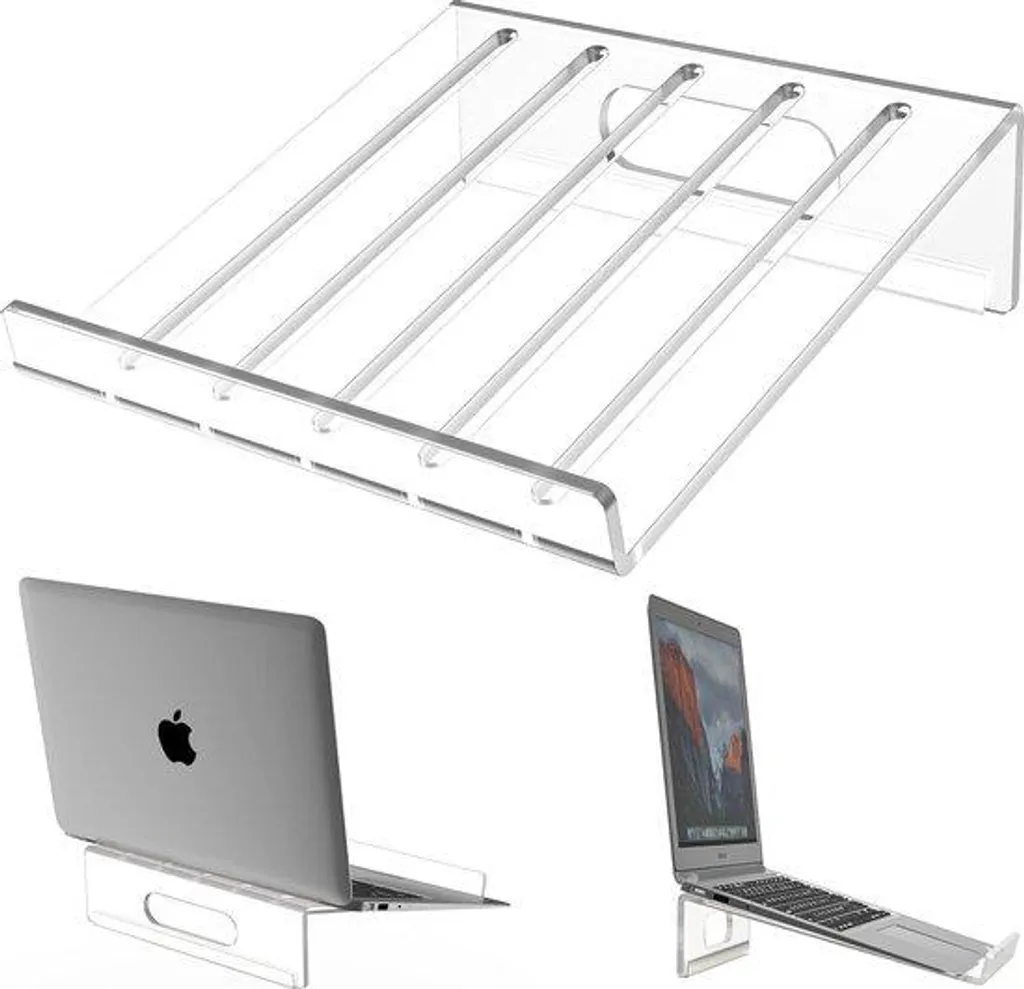 Support ordinateur portable acrylique transparent pour PC 10-15.6 pouces