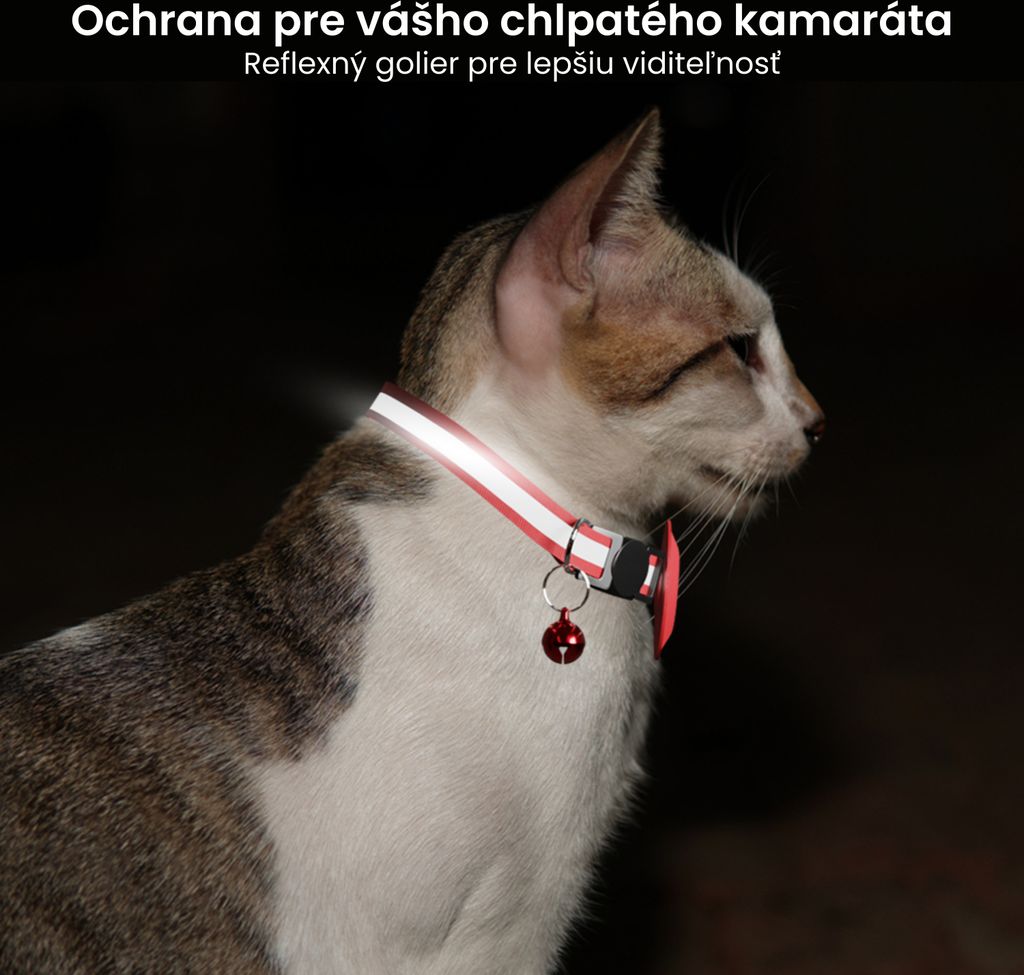 AdroitGoods Airtag Obojok pre mačky/psy - červený - Gps Obrázok produktu 6