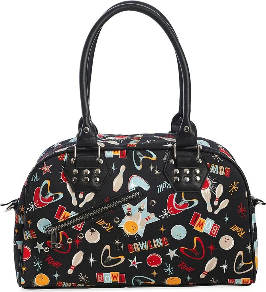 Sac de bowling rétro Strike Out interdit en cuir marron vintage