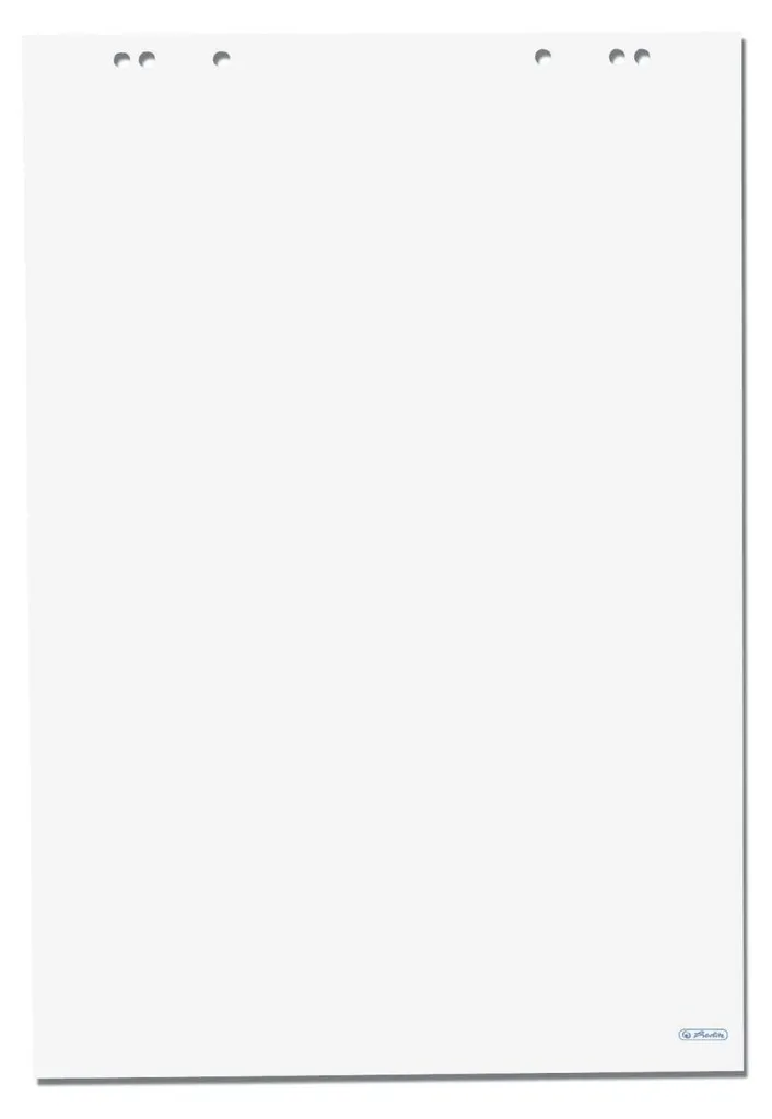 Papier Flipchart 68x99 cm Haute Qualité Blanc Uni 5 Blocs de 20 Feuilles