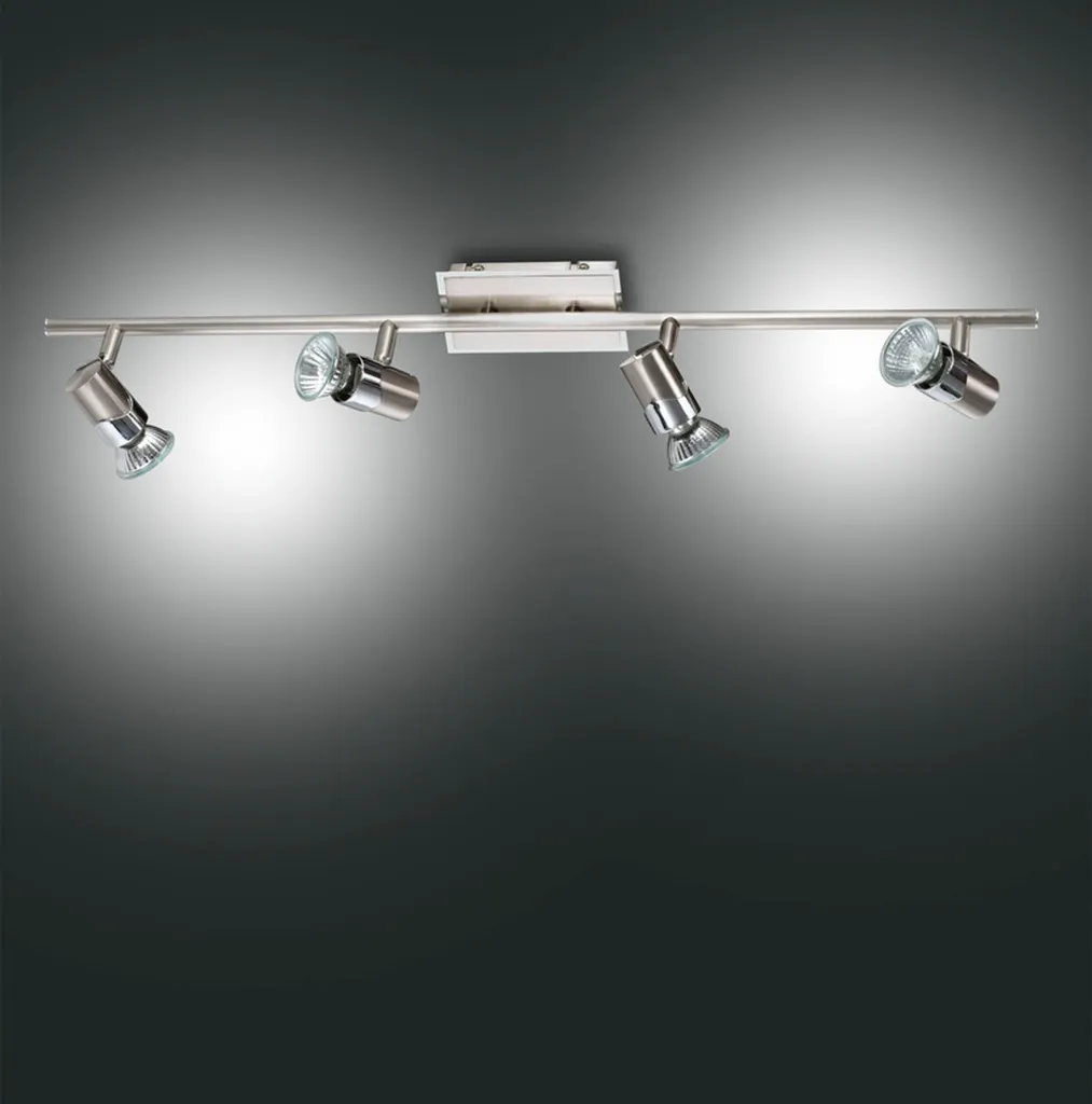 Éclairage sans zone d'ombre Plafonnier Alice 4 spots Nickel Chrome GU10
