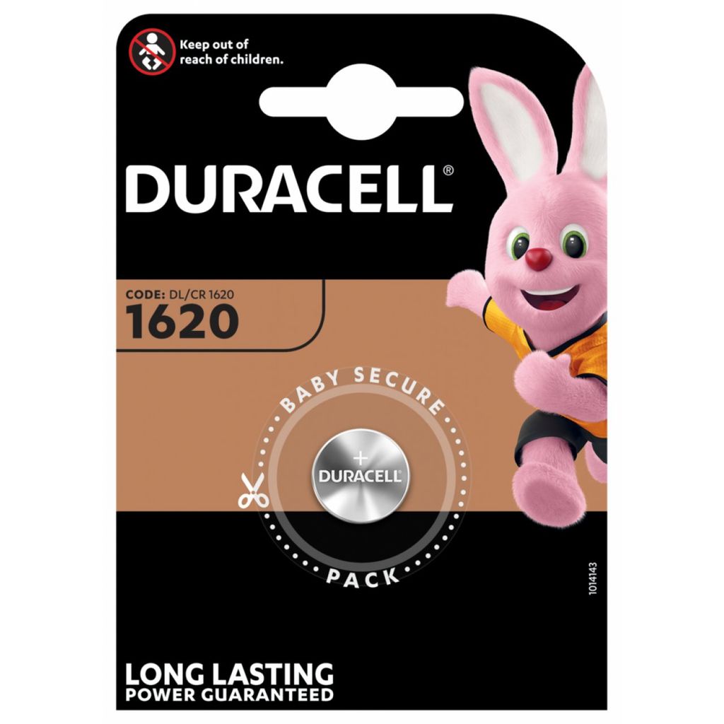 2 x Duracell CR1620 DL1620 Lithium Knopfzelle Blister Batterien 