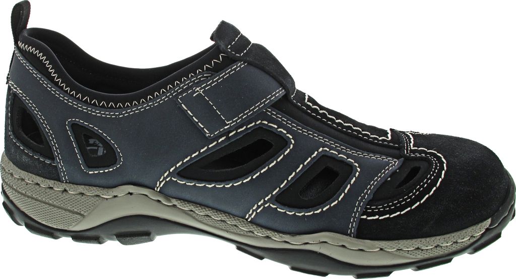 Rieker Herren Klett Halbschuh durchbrochen dunkelblau 44 Produktbild 77