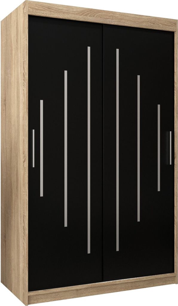 Kleiderschrank, Schiebetürenschrank Schlafzimmer, Schrank YORK 120 cm