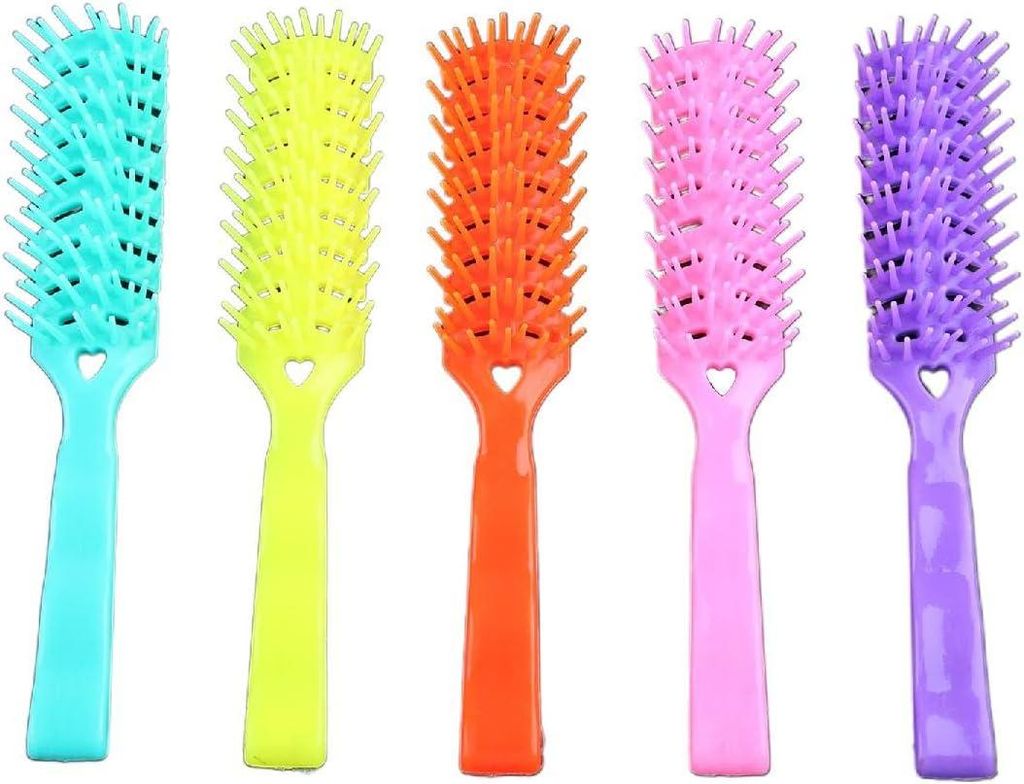 Set aus 5 professionellen, schnelltrocknenden, belüfteten, gebogenen Haarbürsten für Damen und Herren.