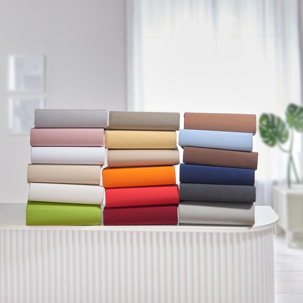 Bettwaren-Shop Jersey-Elasthan Spannbettlaken Multi-Stretch 90x200 - 100x220 cm weiss
