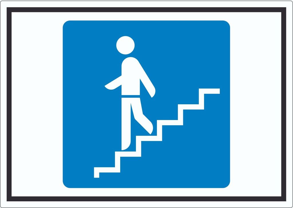Fußgängerunterführung Symbol Aufkleber A5 (148x210mm)