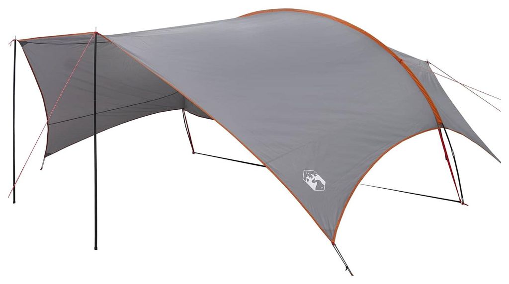 vidaXL Camping Tarp Wasserfest Grau und Orange 695 x 580 x 200 cm