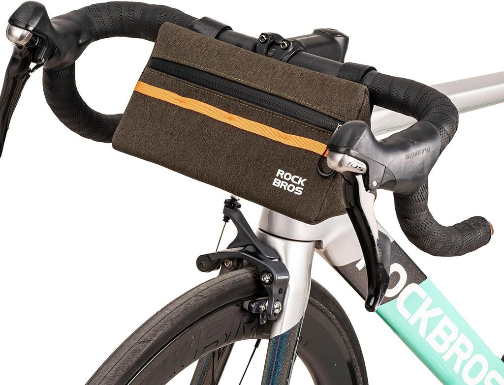 ROCKBROS Fahrradlenkertasche Dreieckstasche 1,3L Fronttasche für Rennrad, MTB,Dunkelgrün
