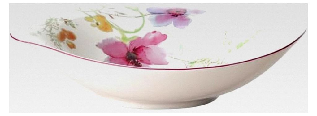Mariefleur Salatschüssel Bunt, Spülmaschinenfest, Mikrowellensicher, Keramik, Servierschüssel, Salatschale, Geschirr, Blümchengeschirr, Premium...