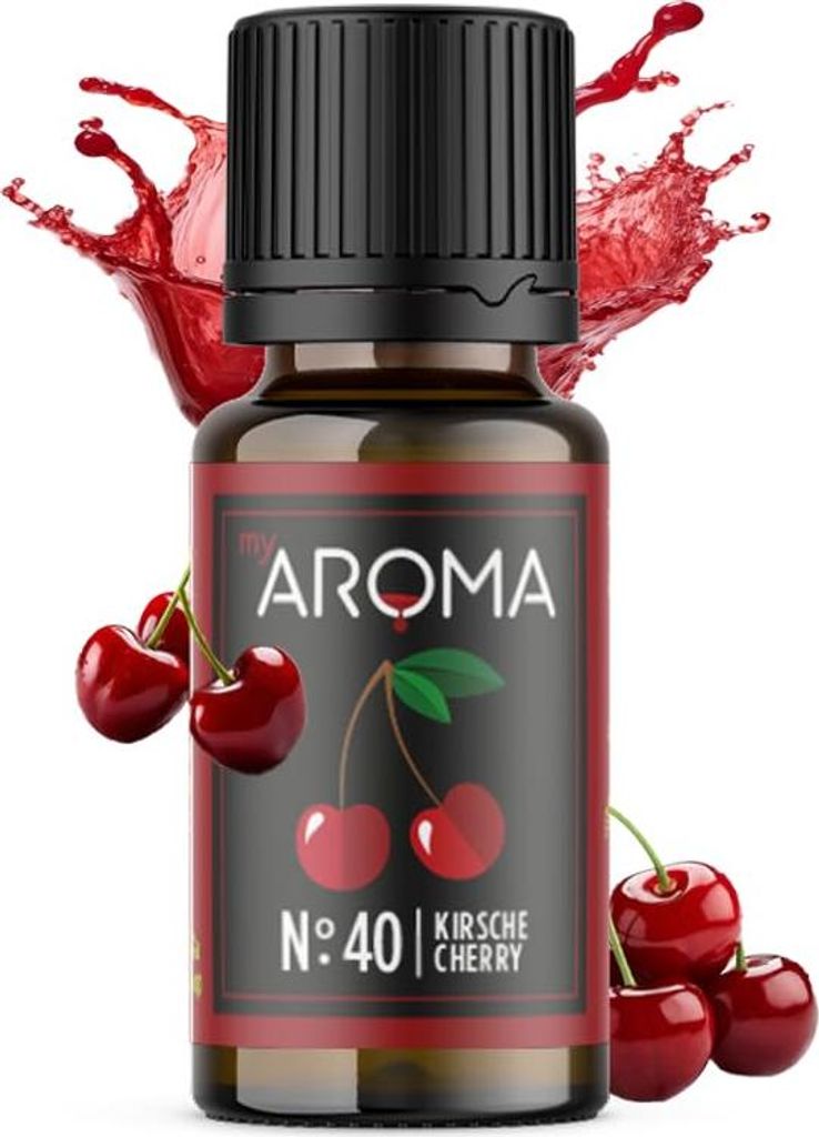 myAROMA flavour drops – Kirsche 10ml, kalorienfrei & vegan, ohne künstliche Farbstoffe
