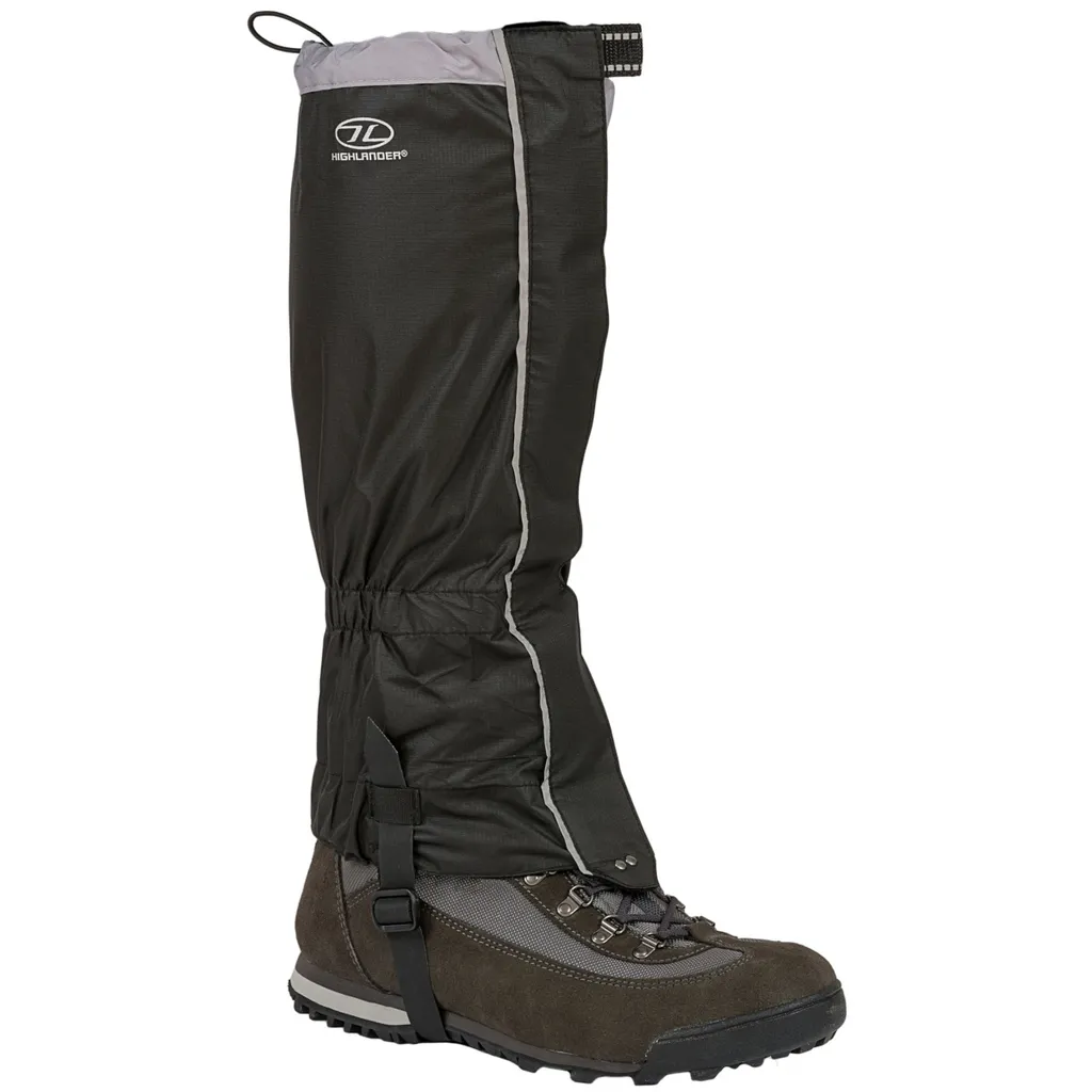 Highlander Guêtres Glencoe Noir 240T Diamant Ripstop XTP Set Complet