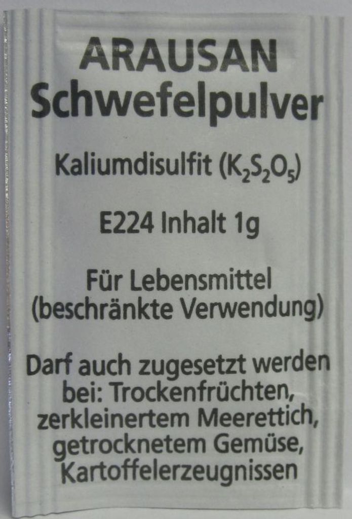 Arausan Schwefelpulver für Ihre Wein- oder Sektproduktion 1 Produktbild 