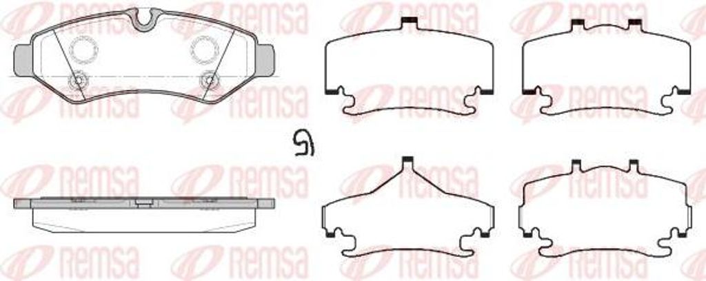 REMSA 1867.00 Bremsbelagsatz, Scheibenbremse OE 9104203700 kompatibel mit Esprinter, Sprinter