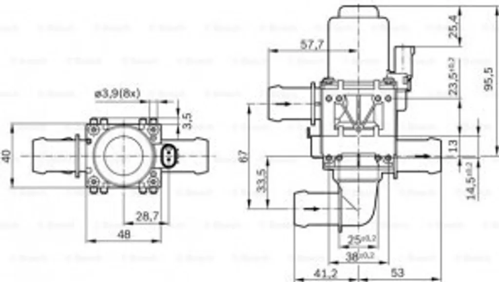 Vanne de chauffage Bosch pour système de refroidissement Jaguar XE et XF X260