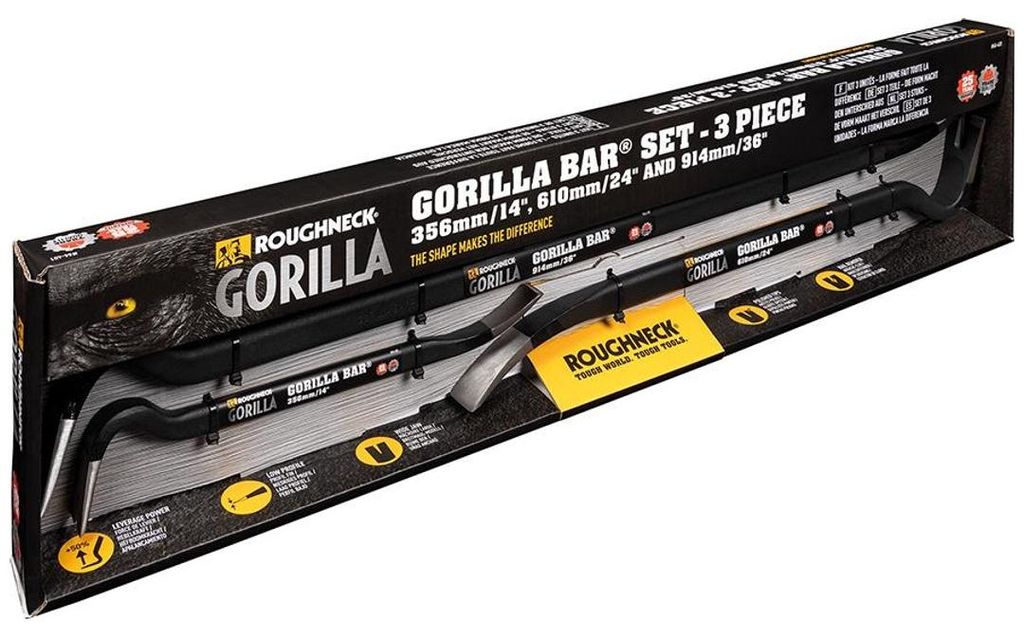 Hesse Nageleisen-Set 3-tlg. 350+600+900mm Gorilla Bar Produktbild 
