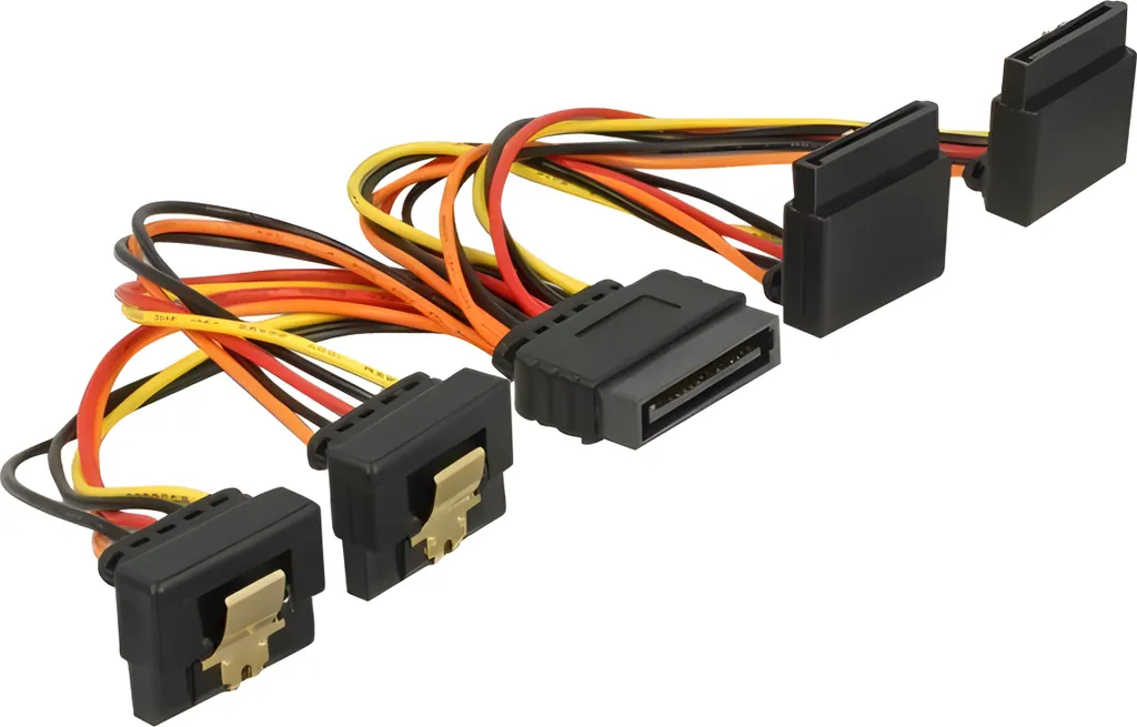 Delock 60153 Alimentazione SATA Interna 15 Pin a 4 Porte - Bulk