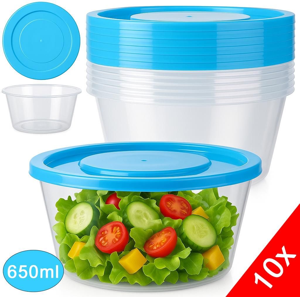 10x Vorratsdose 650 ml mit Deckel – stapelbar, Produktbild 