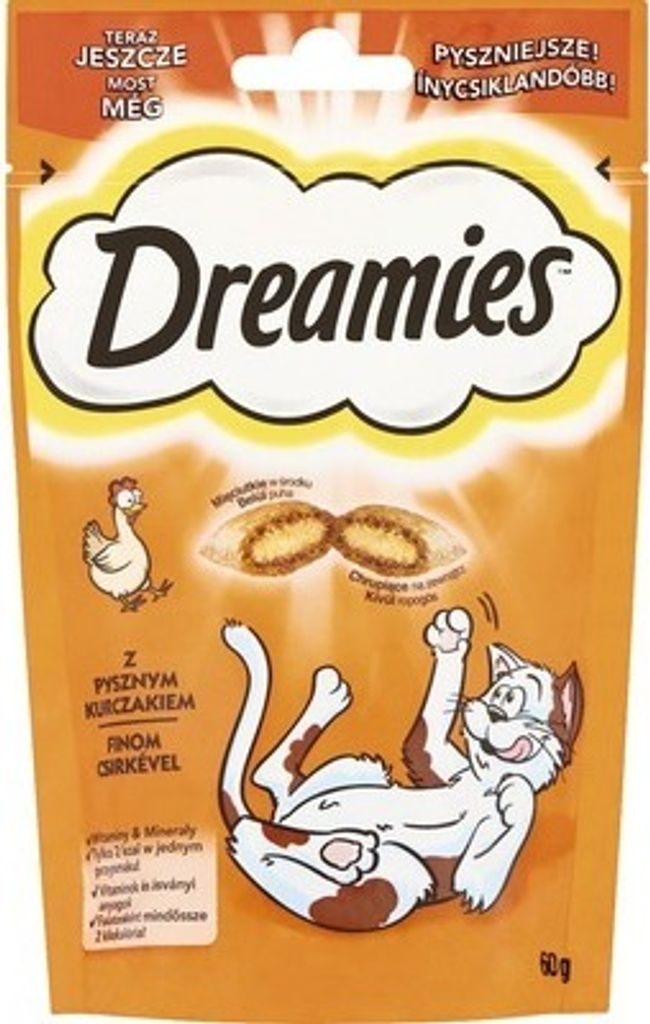 Dreamies 4008429037894, Snacks, Katze, Adult, Huhn, 60 g Produktbild 