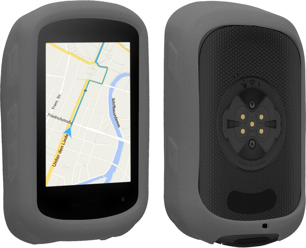 kwmobile Hülle kompatibel mit Garmin Edge 840 / Edge 540 - Silikon GPS Fahrrad Case Schutzhülle - in Grau