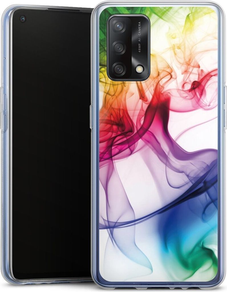 DeinDesign Handyhülle für Oppo A74 Silikon Hülle Case Smartphone Schutzhülle Farbe Regenbogen Wasser