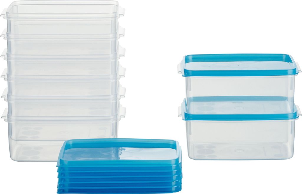 MiraHome Vorratsdosen Sets verschiedene Größen rechteckig blau – Vorratsdosen mit Deckel Luftdicht – Gefrierdosen für Mealprep – Austrian ...