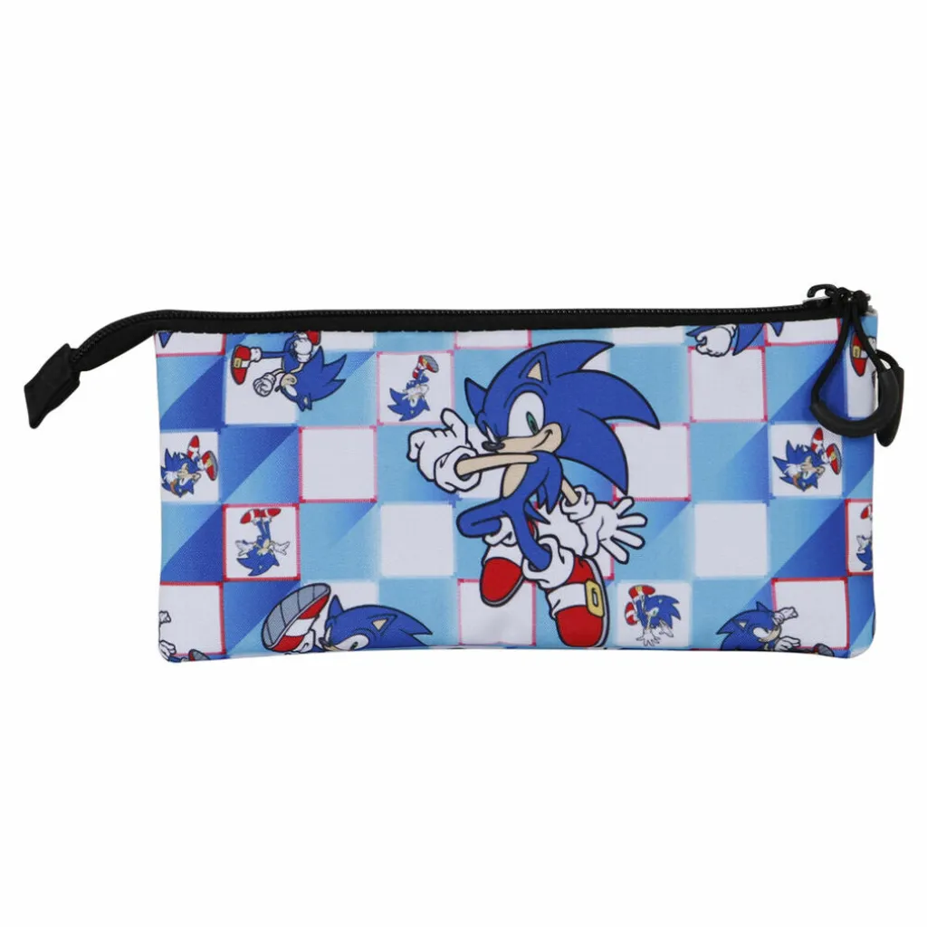 Karactermania Astuccio Triplo Sonic Blu: Resistente e Impermeabile