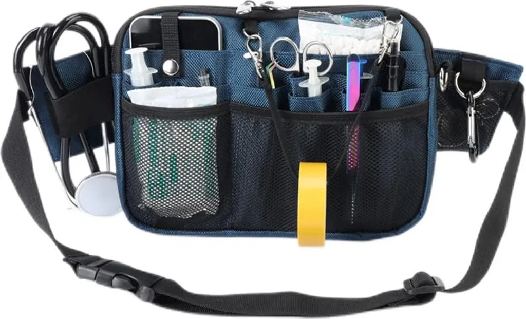 Sacoche de ceinture médicale bleu marine pour ne plus perdre ses outils