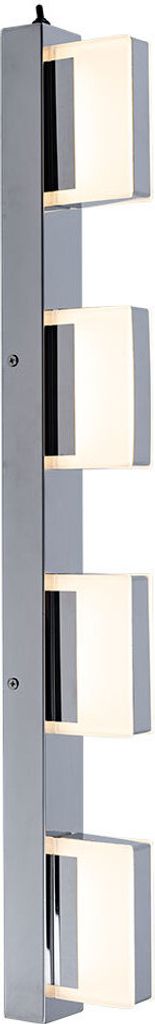 LED Wandleuchte, Chrom, satiniert, L 68 cm