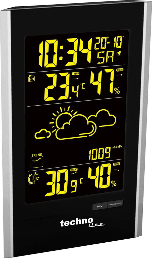 WS 9060 Station météo couleur avec capteur extérieur et écran LCD design - 3