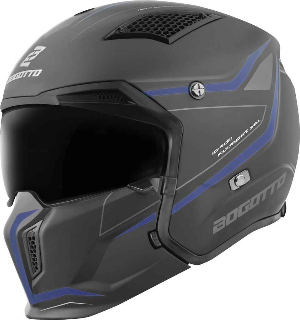 Bogotto Radic WN-ST 22.06 Helm, blau/schwarz, XS