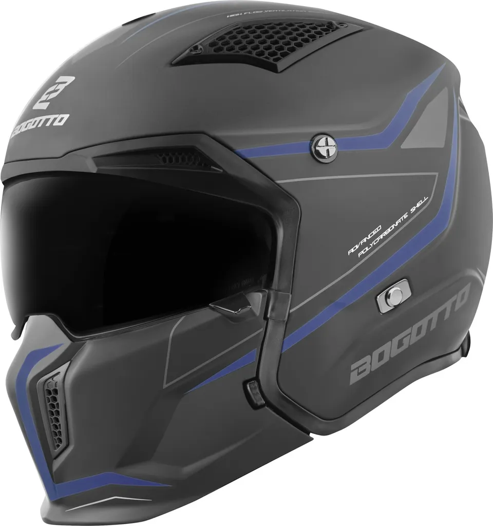 Bogotto Radic WN-ST 22.06 Casco Modulare Blu/Nero XS - Recensione e Prezzo