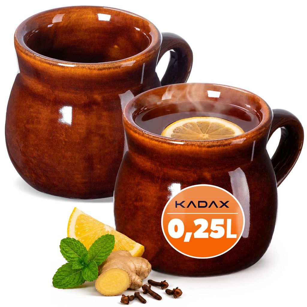 KADAX Keramické hrnky, sada 2 kusů, objem 250 ml, s uchem, Obrázek produktu 