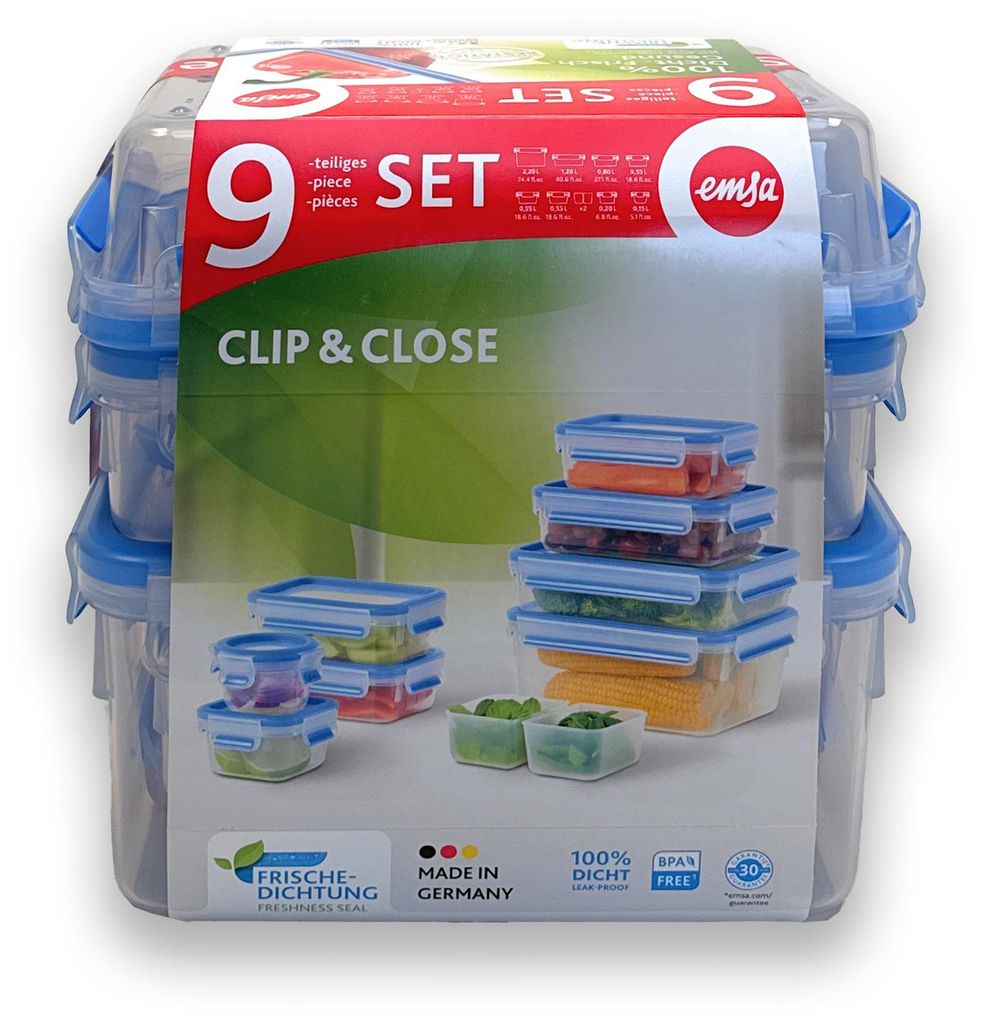 Emsa CLIP & CLOSE 9er Set, N10317 3110601053 4009049542317 Image du produit 