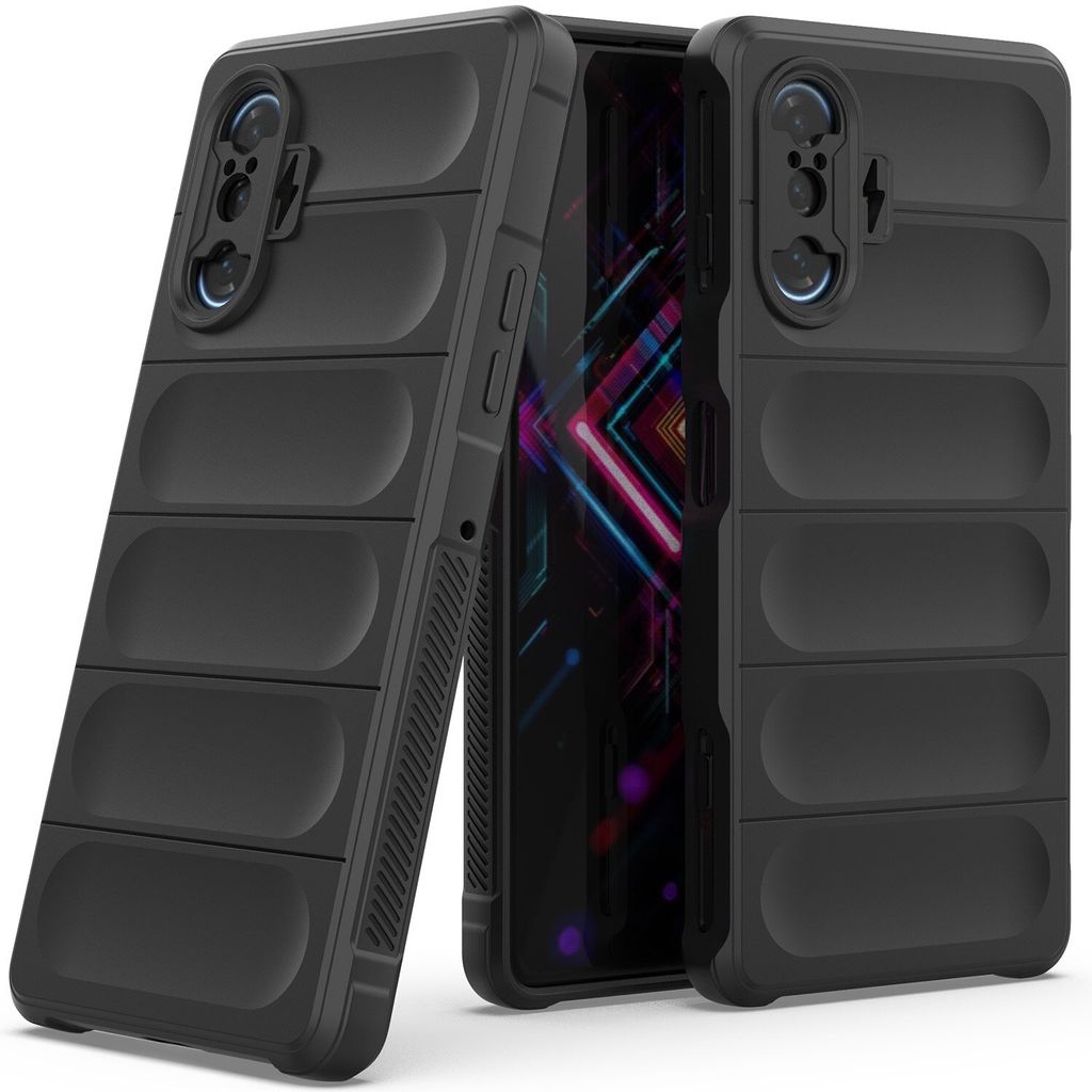 Cover Per Xiaomi Redmi K40 Gaming Edition: Custodia Ibrida Con Supporto Magnetico E Vetro Temperato Incluso - Nero
