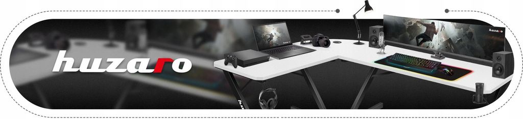 Biurko Gamingowe Komputerowe Narożne Gracza Huzaro Zdjęcie produktu 10