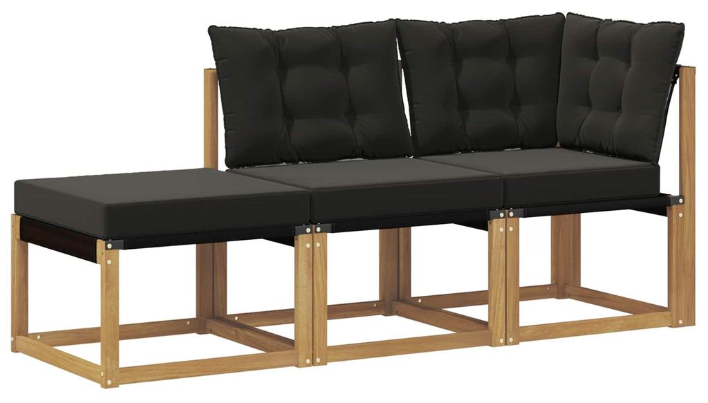 vidaXL Sectional Sofa Einheiten mit Kissen 3 Stück Weiß