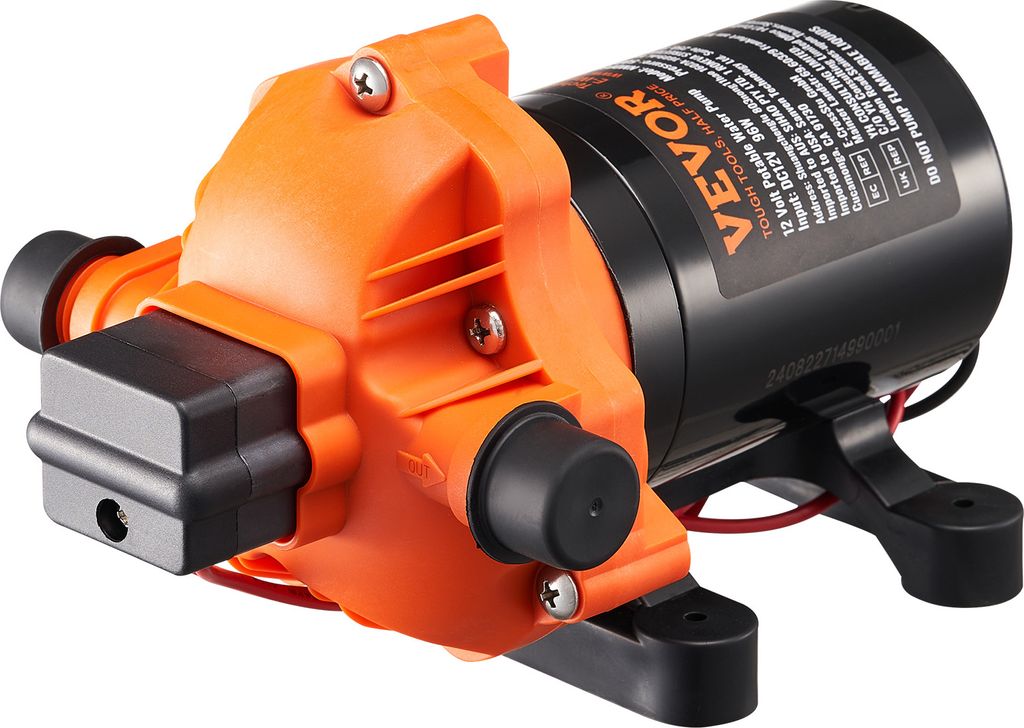 Membránové čerpadlo VEVOR 12 V, průtok 3 GPM (11,36 l/min), Obrázek produktu 