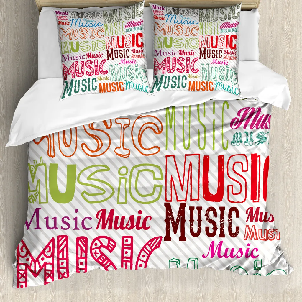 Set Letto Funky ABAKUHAUS 155x220: Tipografia Moderna e Comfort