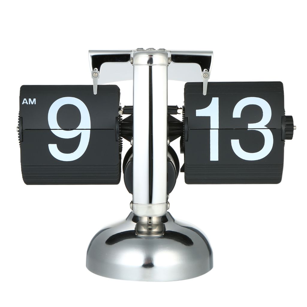 Wecker Retro Flip Clock mechanische Klapp-Zahlen Tischwecker Vintage Design NEU 