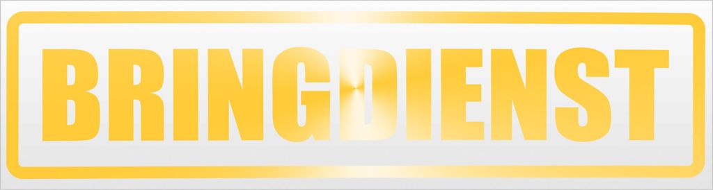 Kiwistar Bringdienst Magnetschild Schild magnetisch - 20cm Gelb - reflektierend - Magnetfolie für Auto PKW Kfz