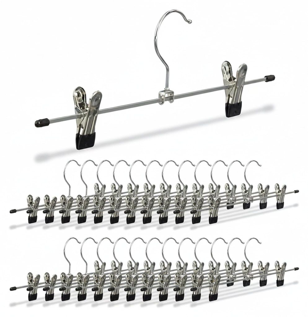 Relaxdays Hosenbügel 25er Set, je 2 Klammern, Produktbild 