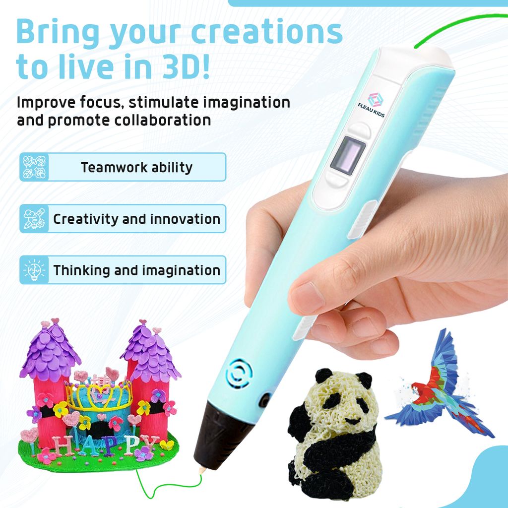 Fleau Kids 3D Pero Startovací Sada Modrý L - 36m Filamentu Obrázek produktu 3