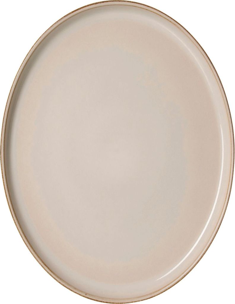 Ritzenhoff & Breker Olivia Platte oval, Servierplatte, Servierteller, Steingut, Beige, 25 x 19 cm, 746839