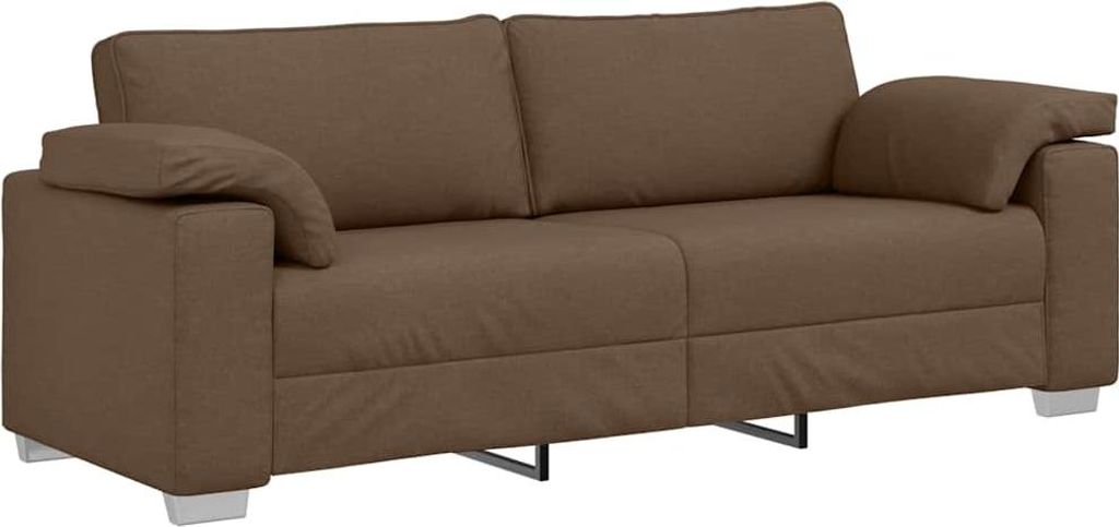 vidaXL 3-Sitzer-Sofa Braun 220 cm Stoff
